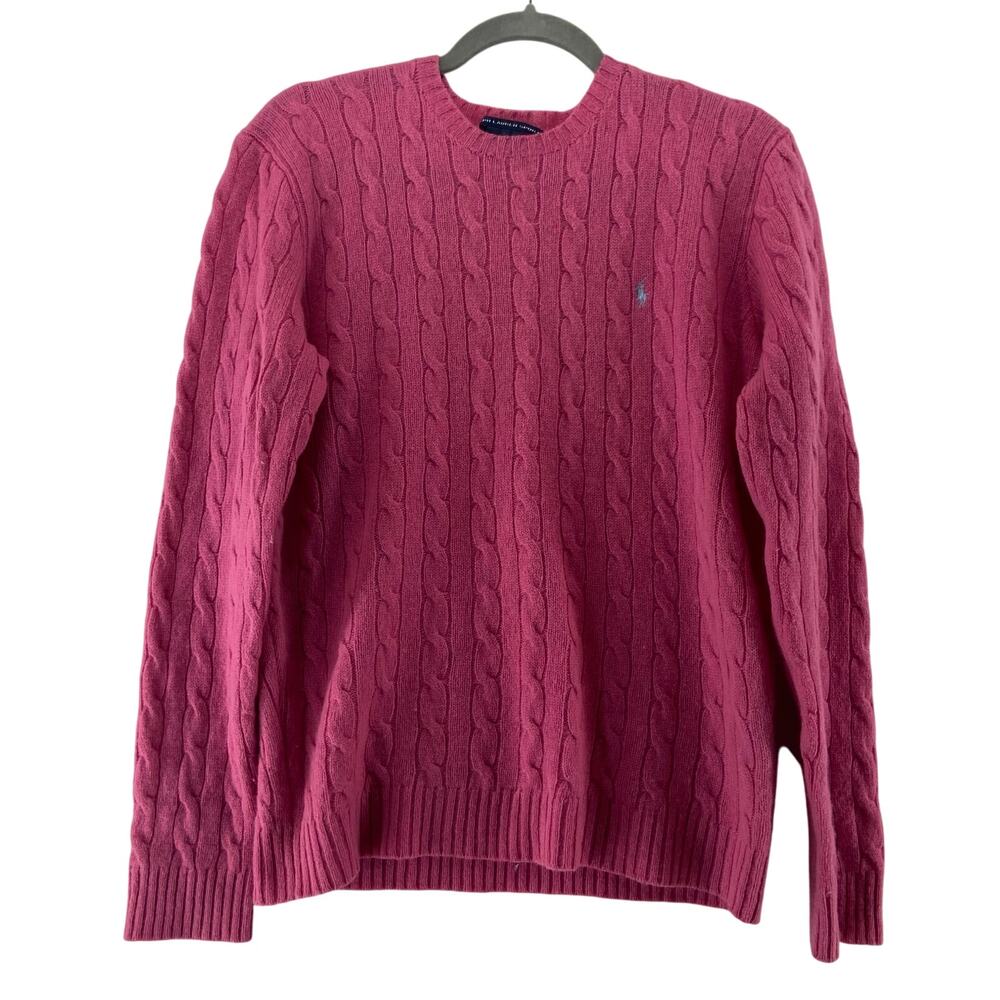 Ralph Lauren Pink Cable Knit Sweater